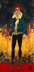 Ashes and Fire by Todd White - Original Painting on Stretched Canvas sized 24x50 inches. Available from Whitewall Galleries